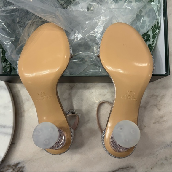 [NWT] Kate Spade New York • Alora Pave Embellished Satin Sandals 🏰 - Picture 8 of 10